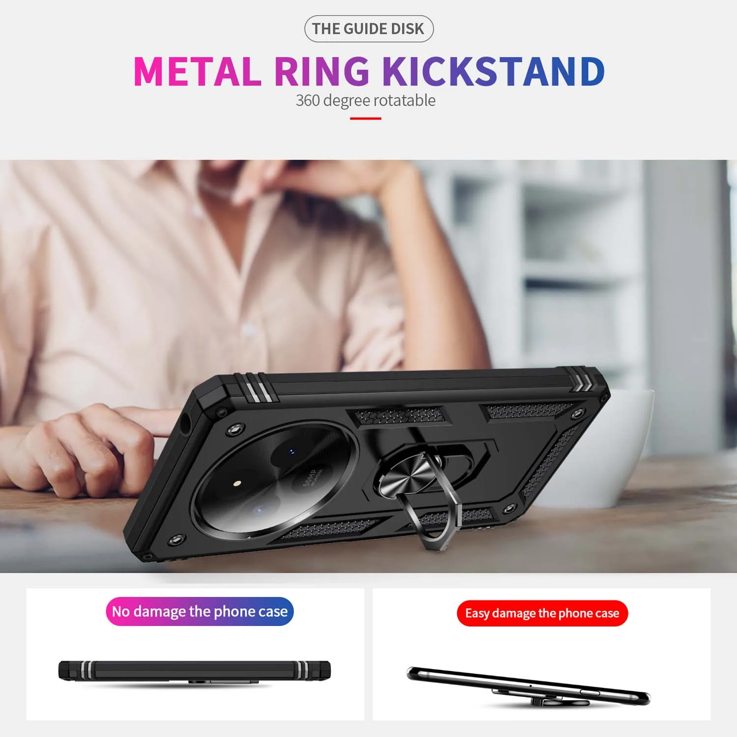 Для Redmi 14C 4G противоударный складной бронированный чехол для A3