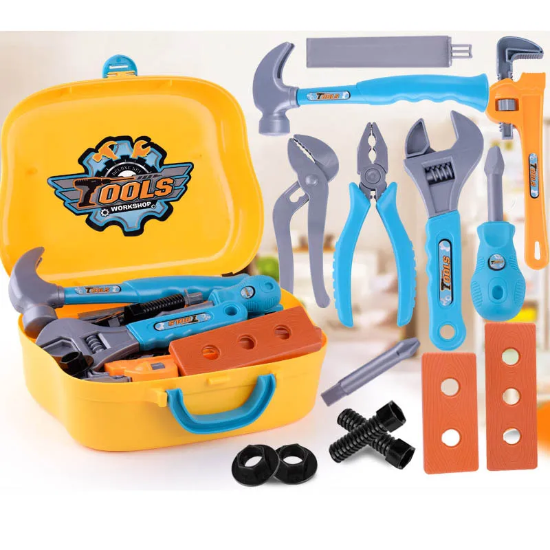 

Kids Toolbox Kit Educational Toys Simulation Repair Tools Toys Drill Plastic Game Learning Engineering Puzzle Toys Gifts For Boy