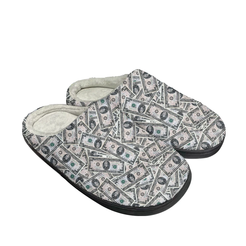 

Лидер продаж, модные хлопковые тапочки по индивидуальному заказу в долларах США, мужские и женские сандалии, плюшевая Повседневная сохраняющая тепло обувь, теплые удобные Тапочки