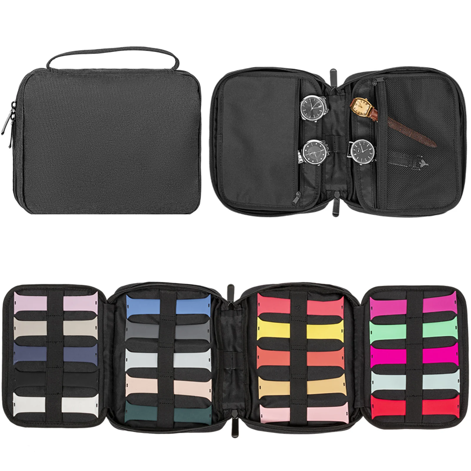 

Multifunction Portable Watch Strap Organizer Watch Band Box Storage Bag Lightweight Watchband Holder Watch Travel Case Pouch