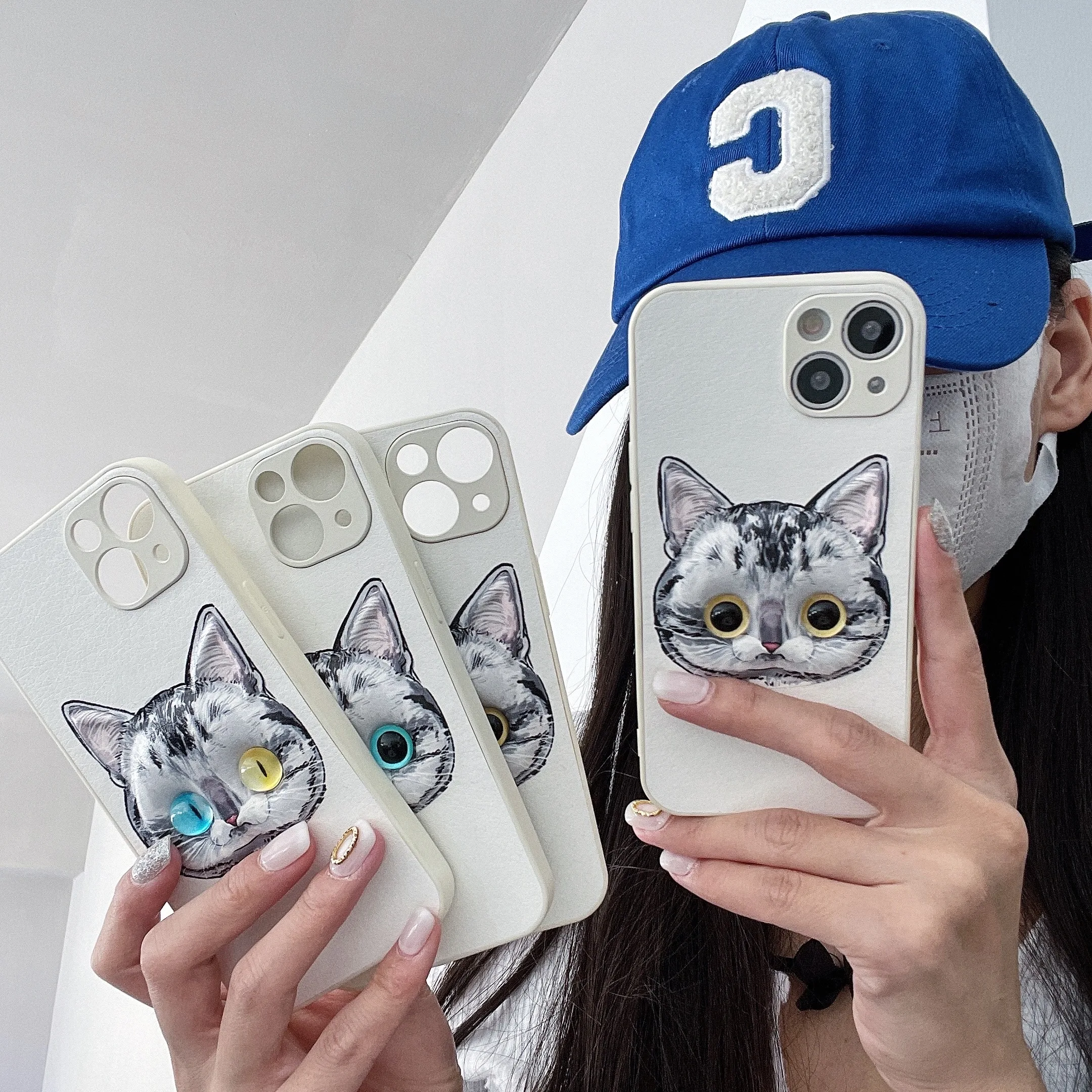 

Cute Fashion American Shorthair Cortex Cat Pupil Amber Eyes Phone Case For iPhone 13 12 11 Pro XS Max X XR 8 7 Plus Cover Lovely