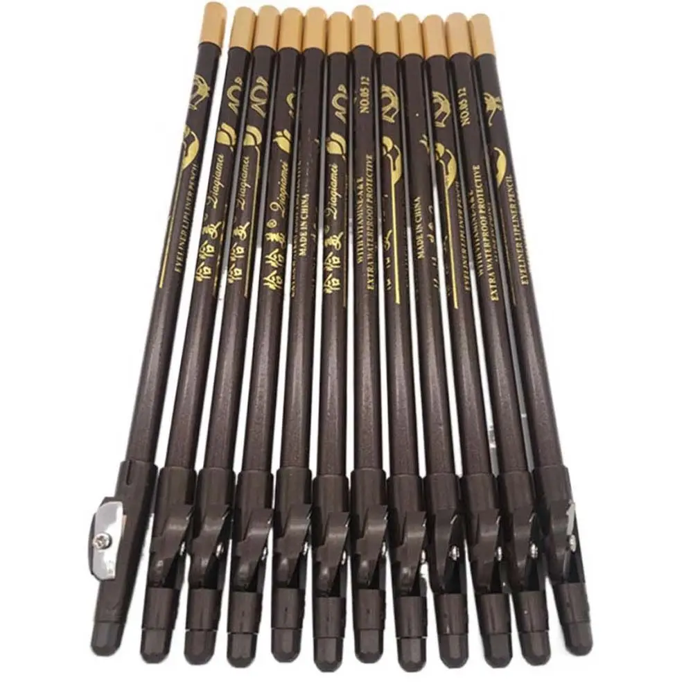 3 шт./компл. водостойкий карандаш для бровей с крышкой-точилкой коричневый черный