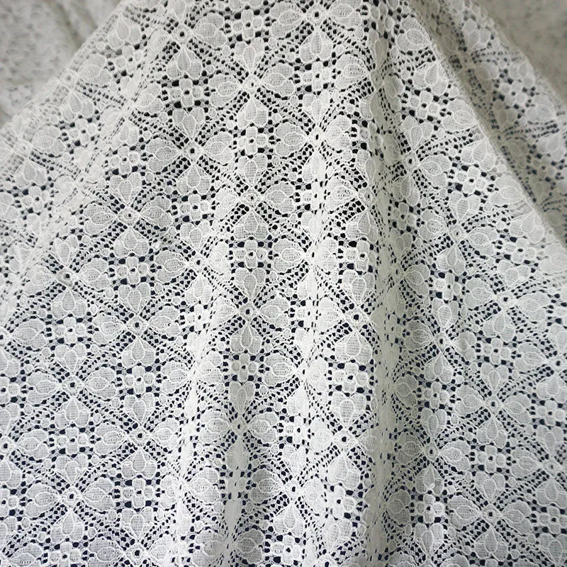 

2023 Newest Floral Hollow Cotton Lace Cloth Floral Embroidery Lace cloth Wedding Lace Cloth Dress lace Cloth