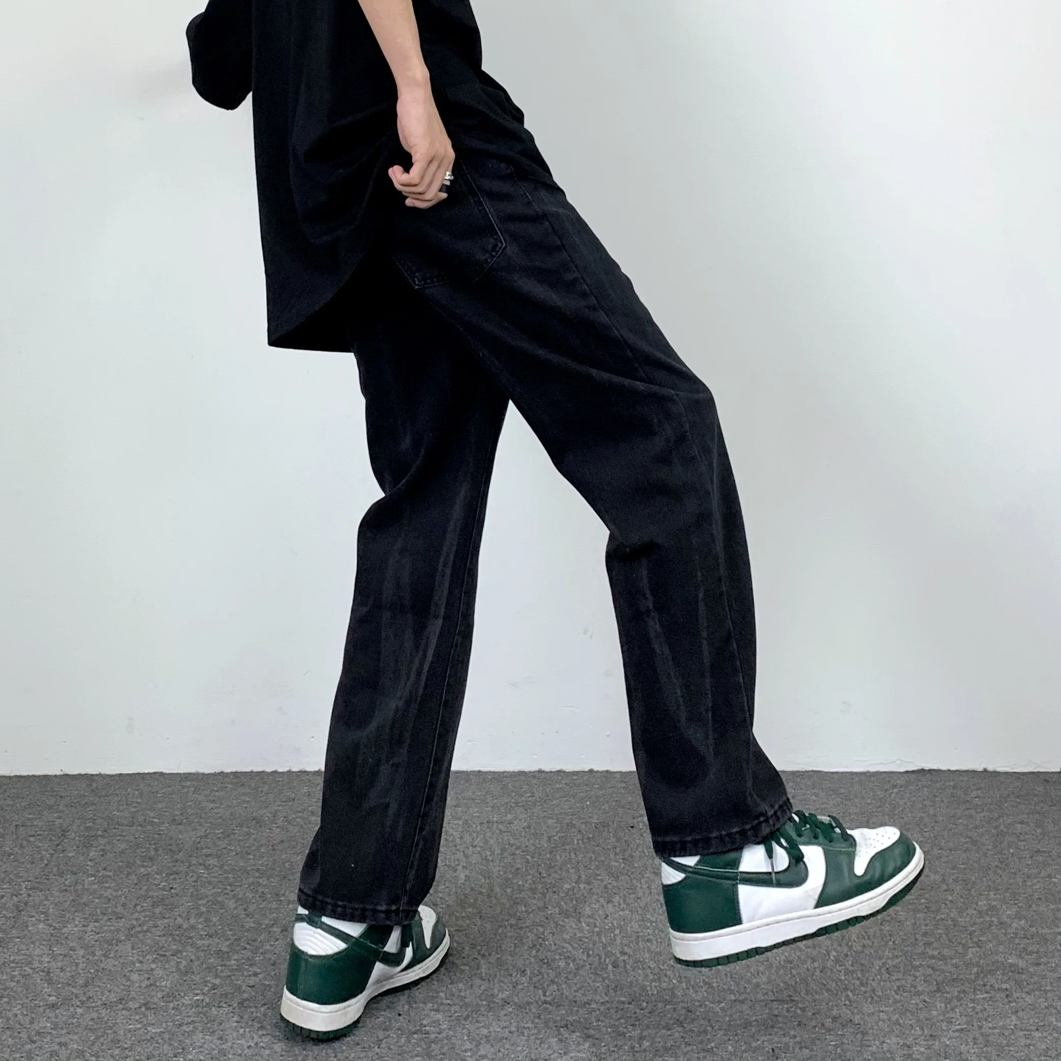 Men's Jeans Retro Tie Dye Straight Pants Loose Jeans Unisex Denim Trousers Y2k Pants Wide Leg Pants Women's Pants Streetwear Men