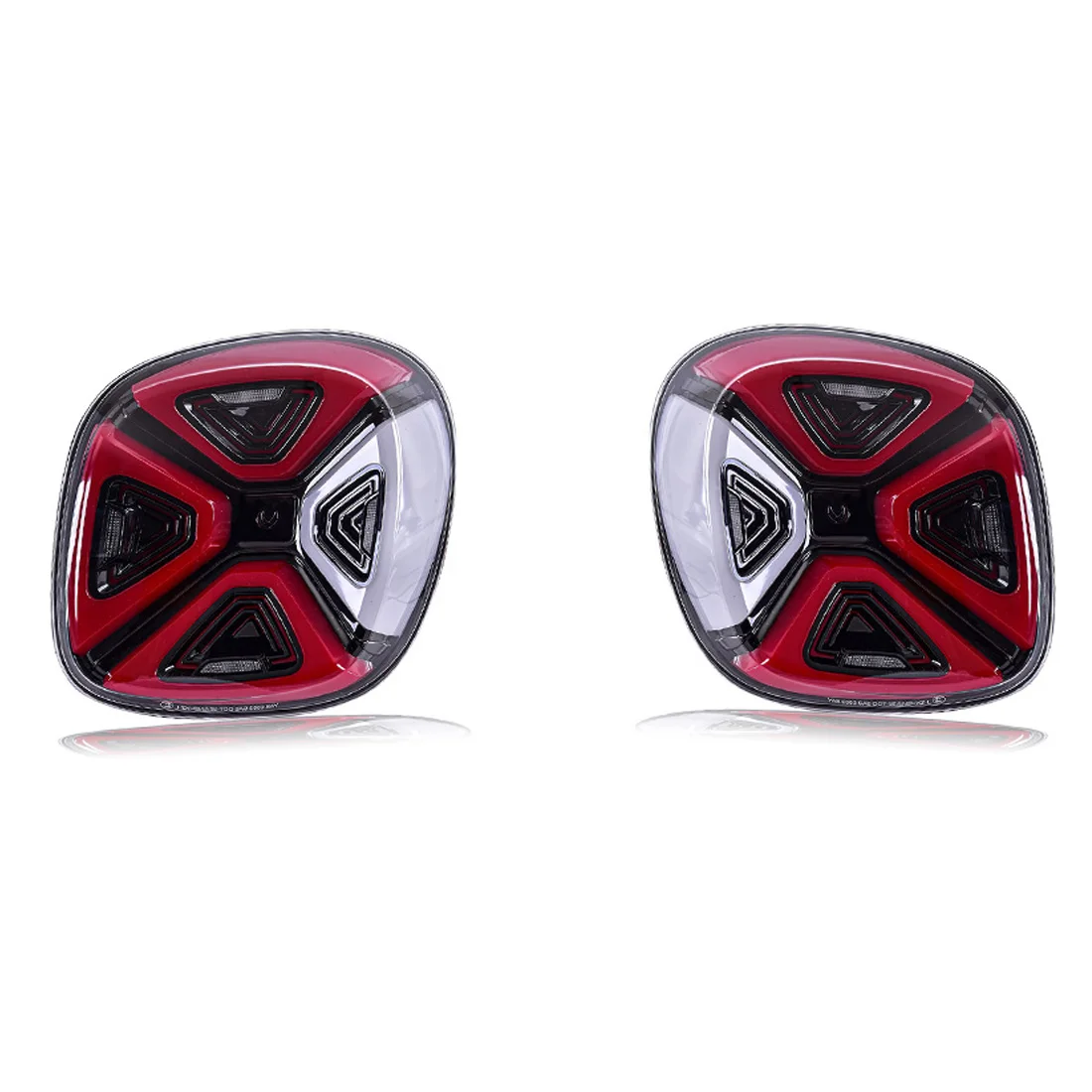 

1Pair LED Rear Lamp Assembly for Smart C453 W451 W453 2014-2019 LED Brake Lights, Black +