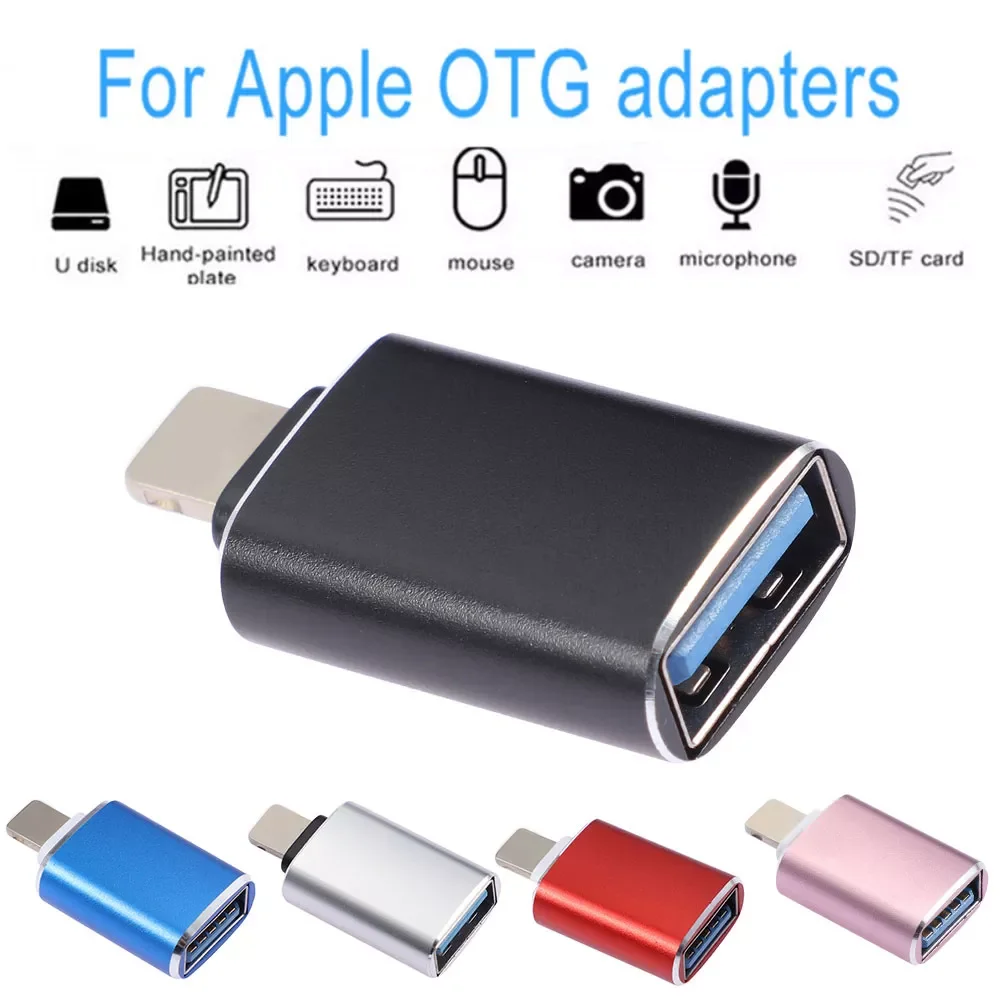 

Famale USB forLightning Camera Adapter Converter Data SD Card U Disk Short OTG For iPhone 13 Mini 12 11 Pro XS MAX XR X 7 8 Plus