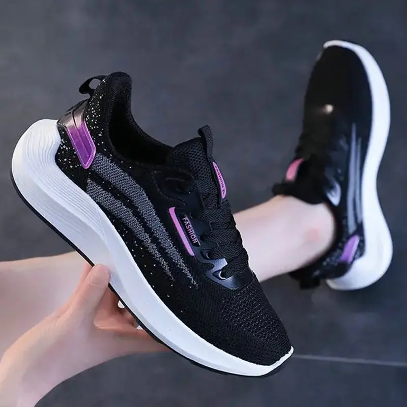 2023 New Women's Shoes Road Running Mesh Breathable Casual Sneakers Lace Up Comfort Sports Lightweight Workout Shoes Zapatillas