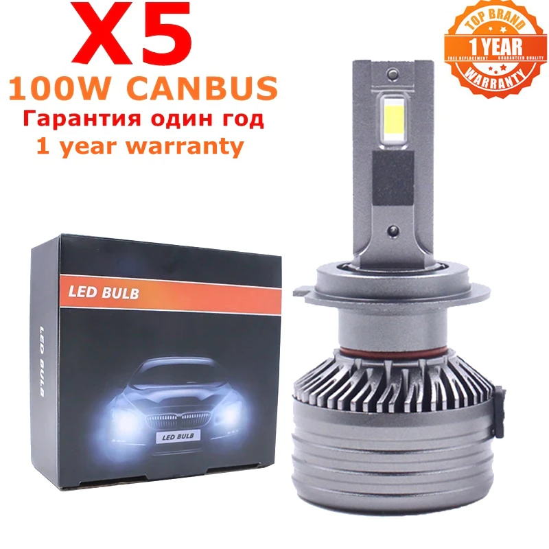 

X5 100 Вт H7 автомобильная светодиодная лампа для фары Противотуманные фары Canbus 6000k K5C H1 H4 H7 H11 9005 9006 Автомобильные светодиодные фары H11 светодиодные фары для автомобиля K5C K6C K7C