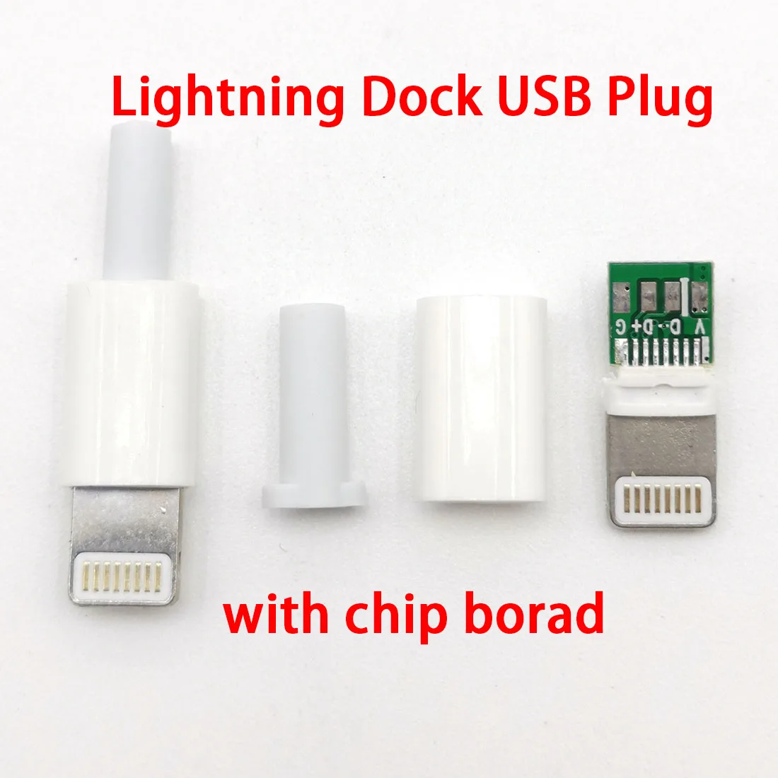 6sets Wire bonding type IOS USB male plug For iphone with chip board connector DIY Charging line plug cable adapter parts