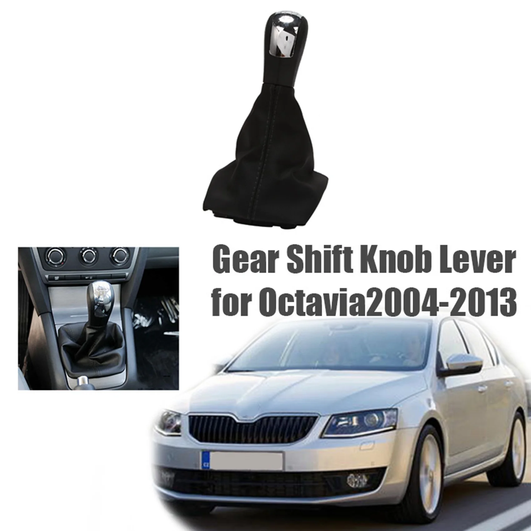 ABS &amp PU телефон рычаг переключения передач чехол для ботинка Skoda Octavia 2 A5 A6 2004-2013