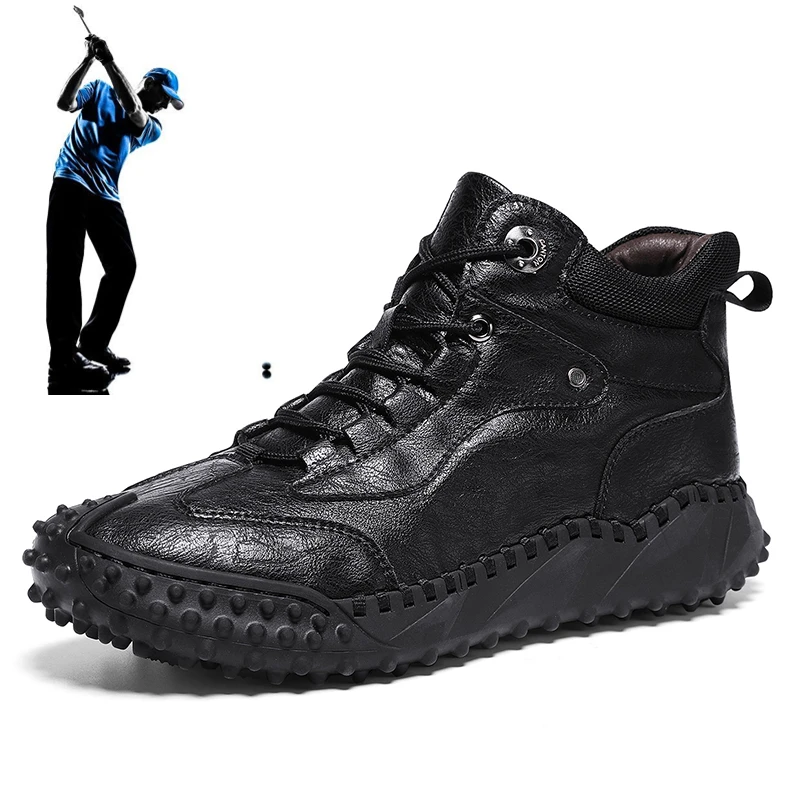 2022 New Fall Winter Men's Golf Shoes Classic Nail free Comfort Golf Training Sneakers Men's Lawn Non slip Golf Sneakers