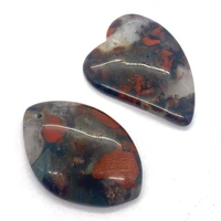 5pcs natural stone agate pendants set heart shape charms for jewelry diy making necklace accessories marquise shape onyx pendant
