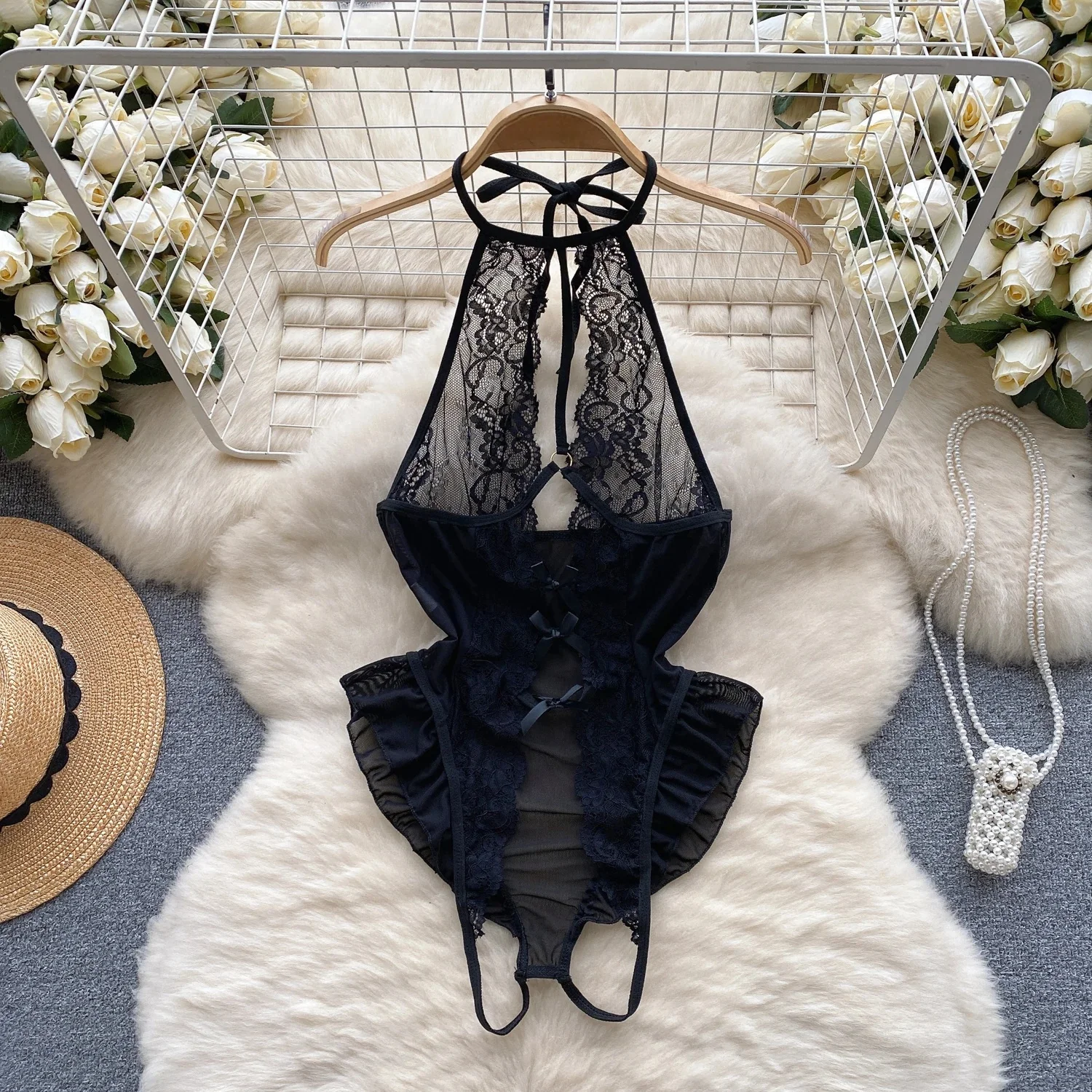 Прозрачный кружевной боди искусственный сексуальный клубный стиль бюстгальтер