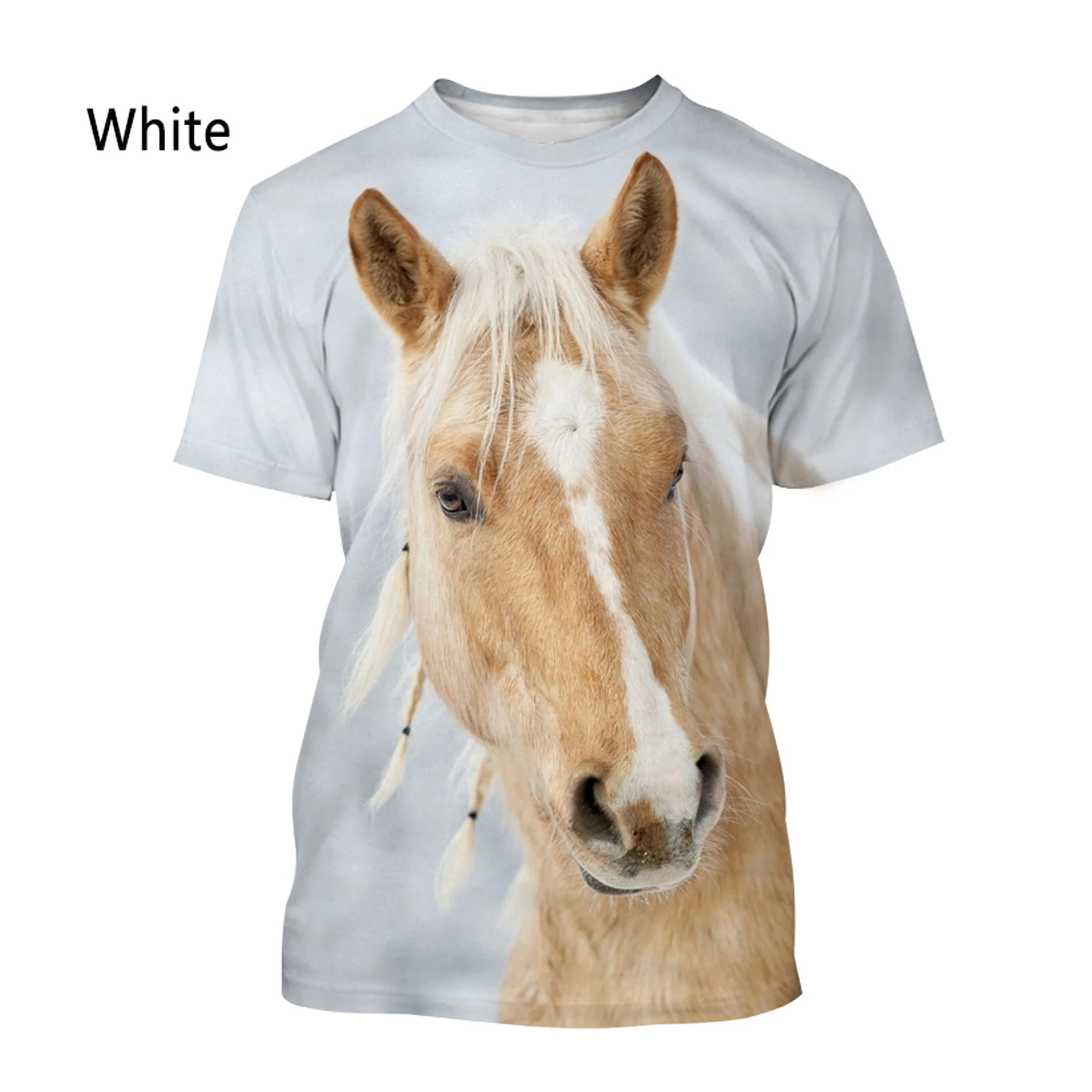 

Summer Horse 3D T-shirt Men's Women's Summer Fashion Casual Short Sleeve T-shirt Harajuku Style Cool Top