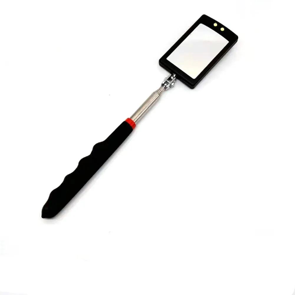 

1/4pcs 360° Telescopic Folding Inspection Mirror Stainless Steel Magnetic Engine Chassis Inspection Auto Repair Probe Mirror
