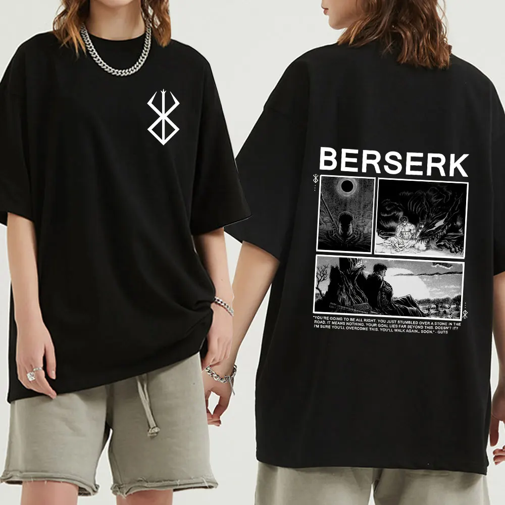 

Men Berserk Guts Top T Shirt Manga Swordsman Gatsu Sacrifice Zodd Anime Tshirts Funny Fashion Double Sided T-Shirt