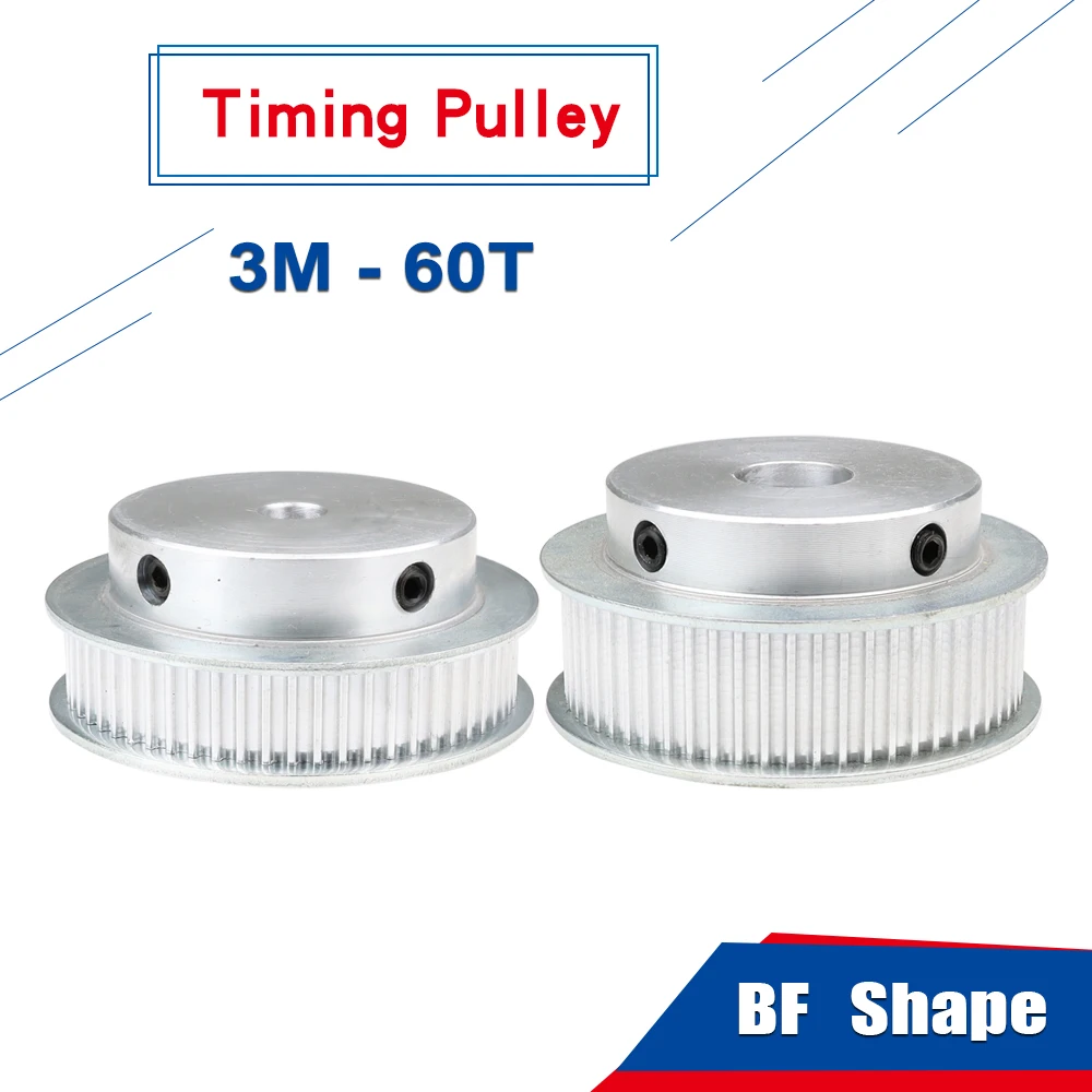 

Timing Pulley 3M-60Teeth Bore 6/8/10/12/14/15/16/17/19/20/25mm Alloy Pulley Circular Arc Tooth For 3M Timing Belt Width 10/15mm
