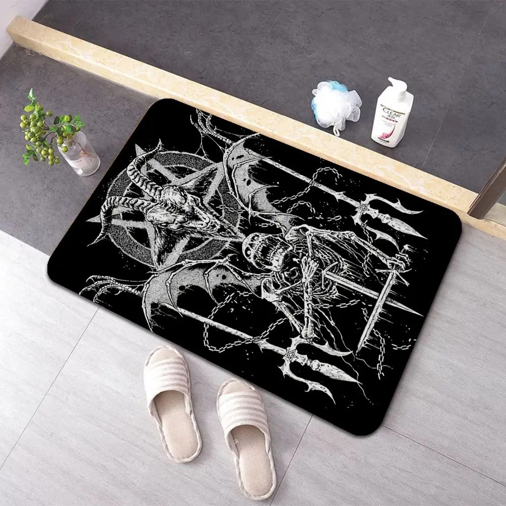 Длинные коврики сатана демонические черепа дешевый Противоскользящий