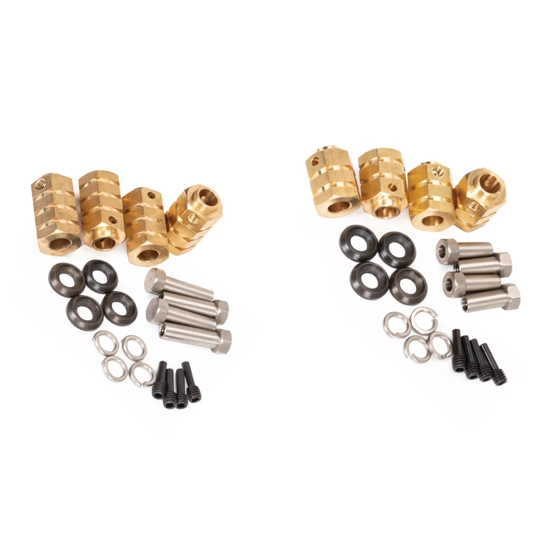 

Аксессуары для тяжелых условий эксплуатации, латунь, 12 мм, шестигранная Ступица колеса, расширенный адаптер для Traxxas HOT-4Pcs TRX4 1/10, детали для р...