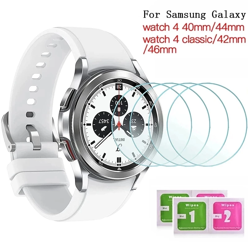 

9H Tempered Glass Screen Protectors For Samsung Galaxy Watch 4 40/44mm Classic 42/46mm Watch 4 Glass Protecor Anti Scrach