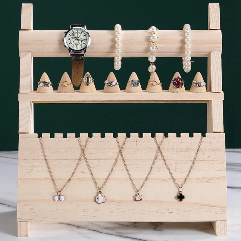 

Новая стойка для демонстрации ювелирных изделий из массива дерева стеллаж для браслетов стойка для хранения ювелирных изделий стойка для д...