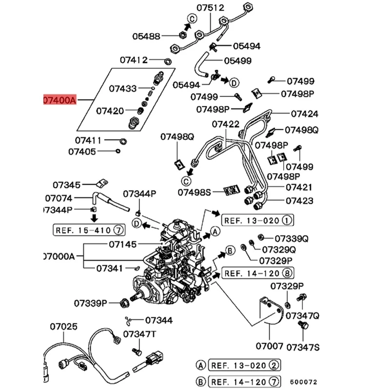 Форсунка дизельного топлива MD103301 для Mitsubishi L200 L300 86-13 Pajero 82-04 DN0PDN112 4D56 Топливная
