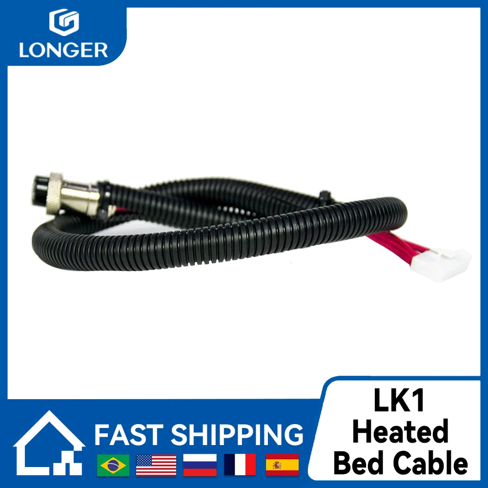 

Longer LK1 Heated Bed Cable Compatible With Alfawise U20 HeatBed Cable 3D Printer Parts Accessories