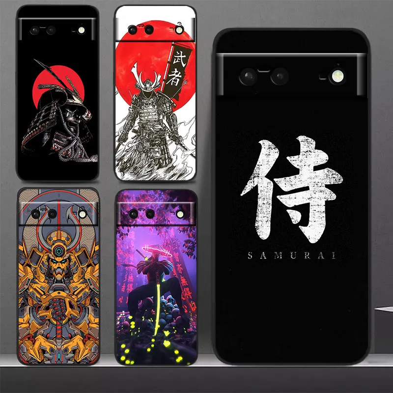 

The samurai Ninja Phone Case For Google Pixel 7 Pro 6 Pro 6A 5A 5 4 4A XL 5G Black Soft Cover Fundas Cover
