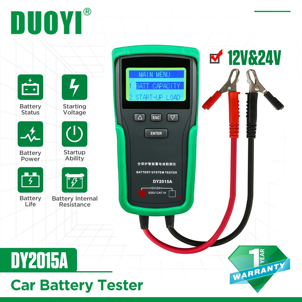 Цифровой мультиметр DUOYI DY2015A 12 В 24 для автомобильных аккумуляторов - купить по