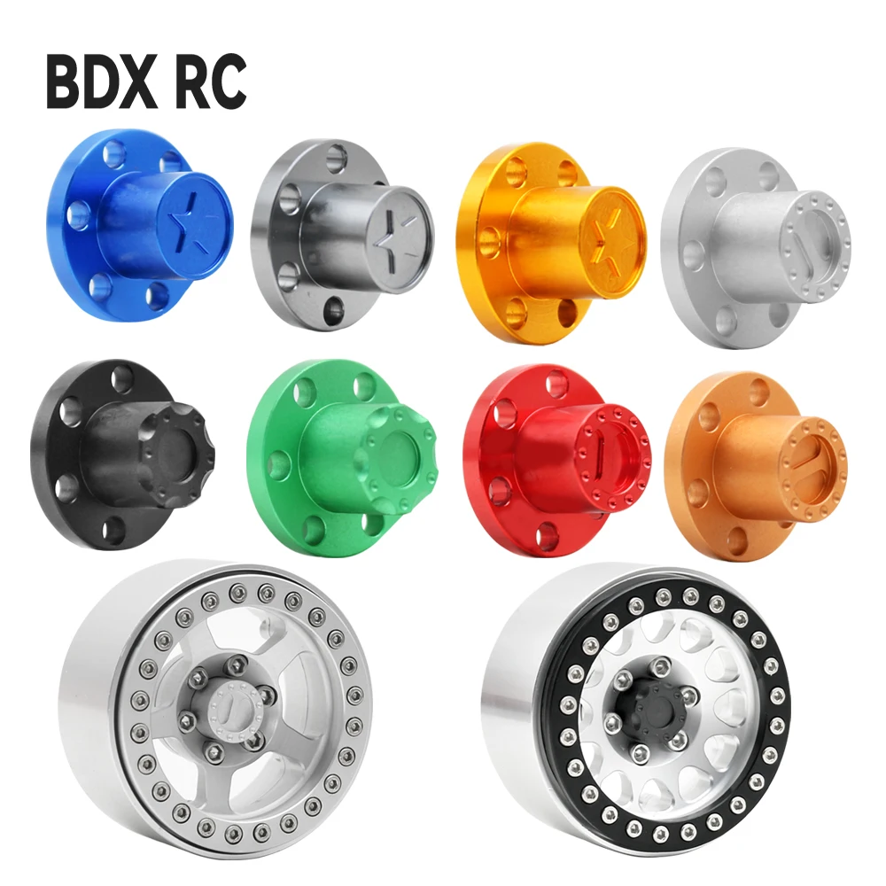 

Metal 1.9 2.2" Wheel Rim Center Dust Cap 6 Holes for 1/10 RC Crawler Axial SCX10 TRX4 D90 Wheel Hub Caps Upgrade Parts