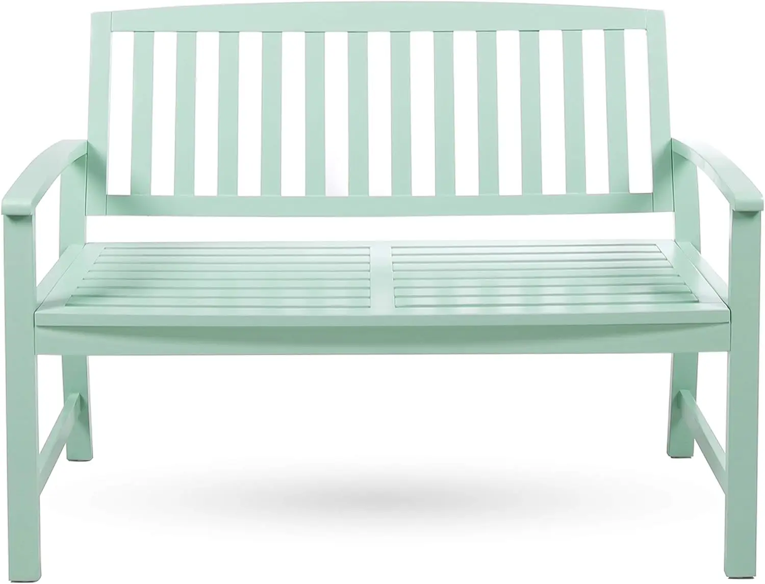 

Outdoor Acacia Wood Bench, Light Mint