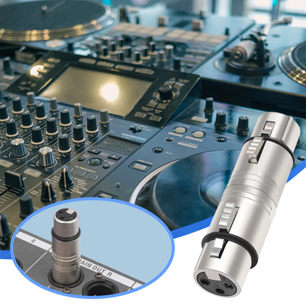 XLR 3-контактный на адаптер линии микрофона мама-мама разъем аудиоразъем адаптера