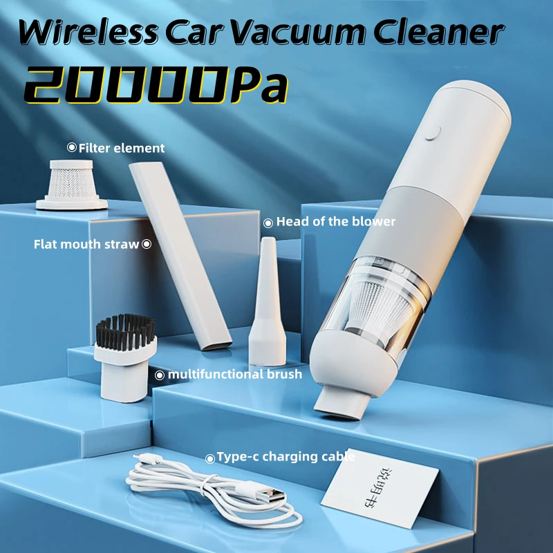 

Vacuum Cleaner Wireless 20000Pa Powerful Suction Car Vacuum Cleaner Handheld Home Mini Portable Cleaning Tools Inflatable