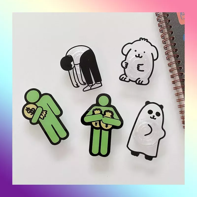 

Простая линия контур ход мобильный Корея Tok кронштейн держатель симпатичный кавайная собака прозрачный тянущийся кронштейн