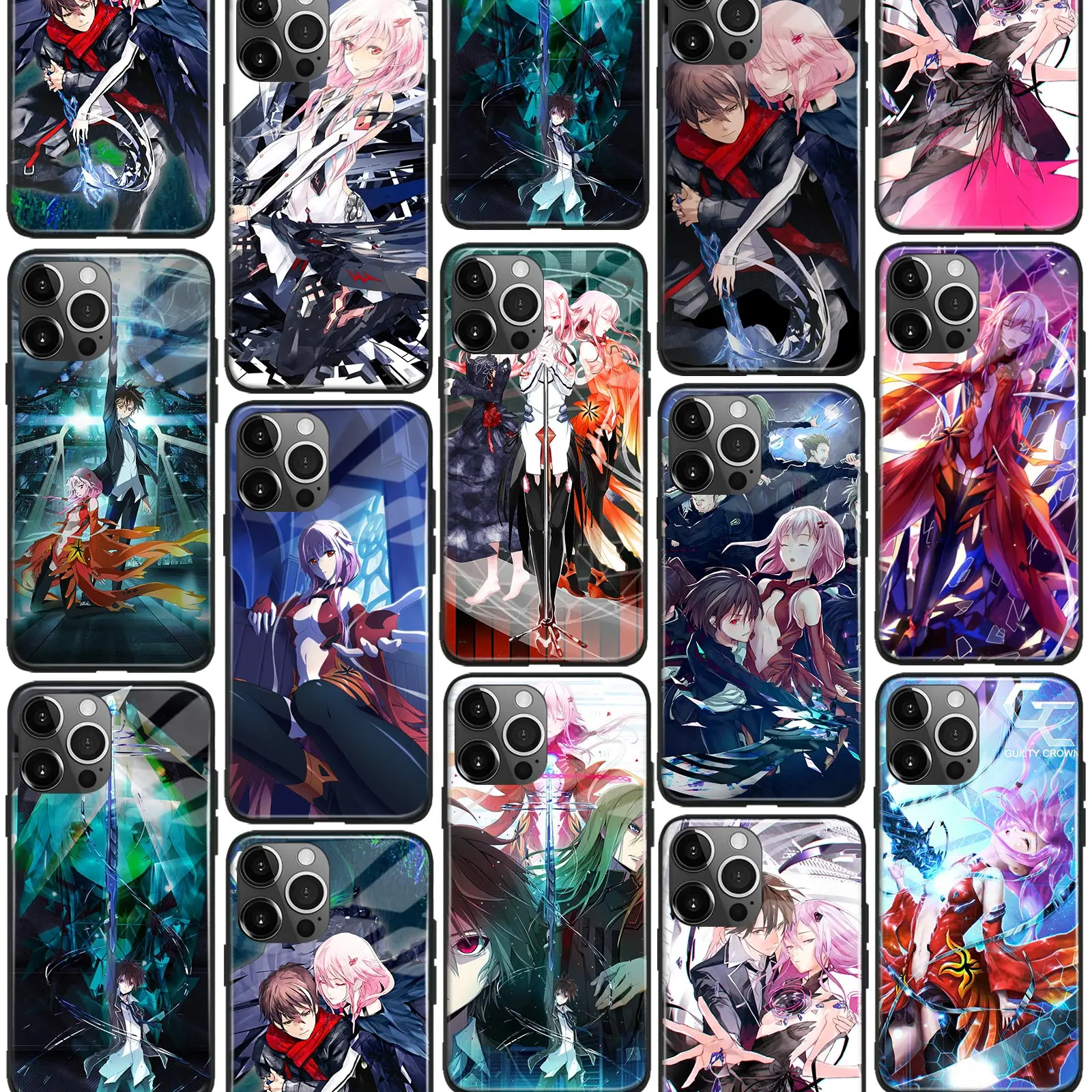 Guilty Crown Shu and Inori аниме закаленное стекло чехол для телефона iPhone SE 6s 7 8 Plus X XR XS 11 12 13
