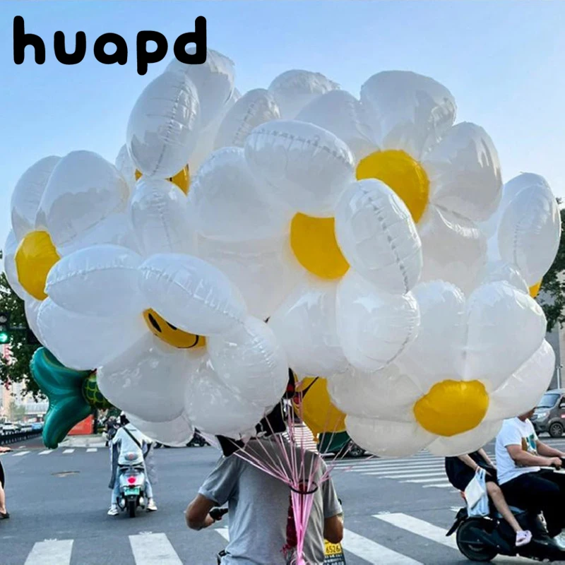 Воздушный шар из фольги маргаритки летняя Плюмерия гавайская тема вечеринка