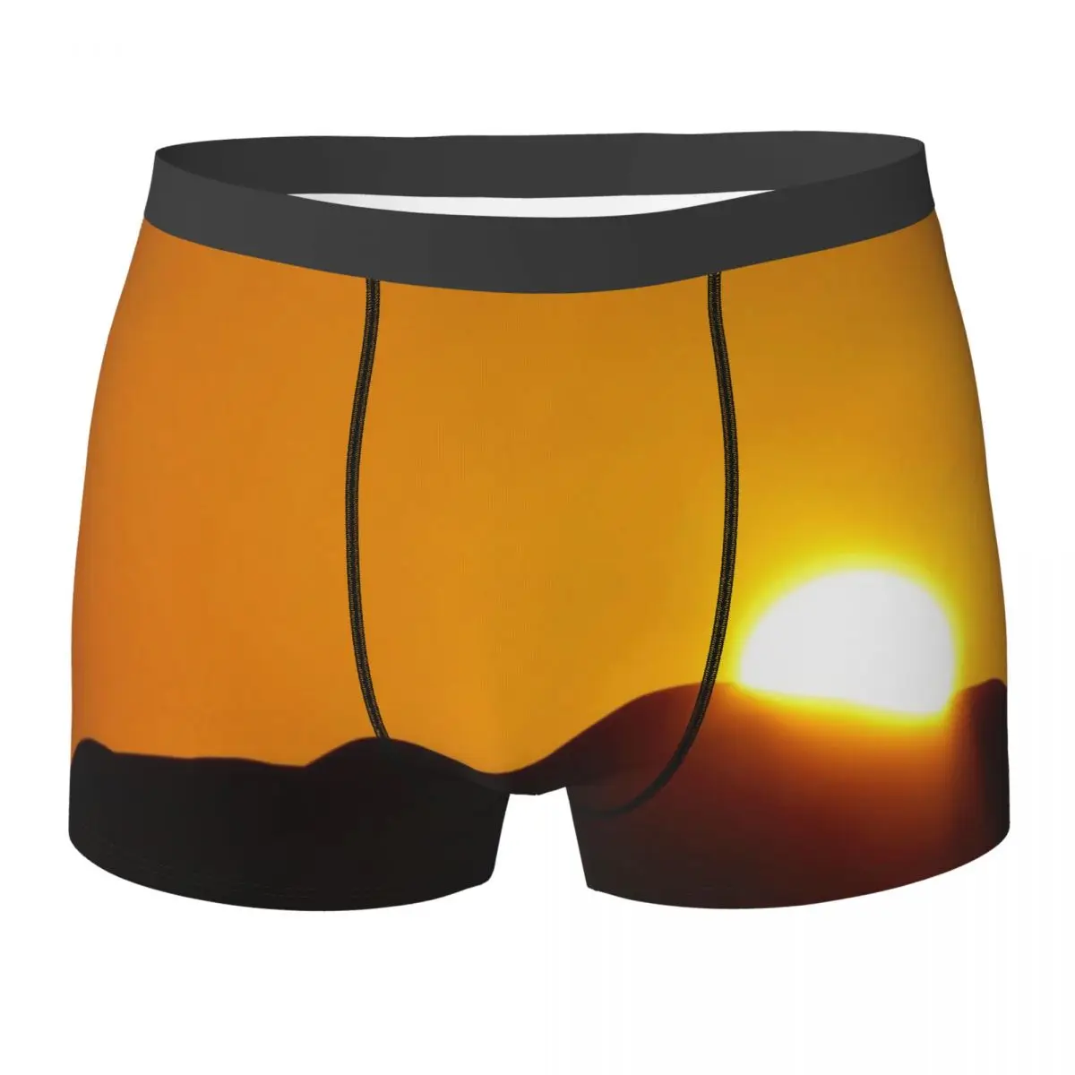 

Golden Desert Underwear Dunes Sunset Landscape Pouch Trenky Boxershorts Custom Boxer Brief Plain Male Panties Big Size 2XL