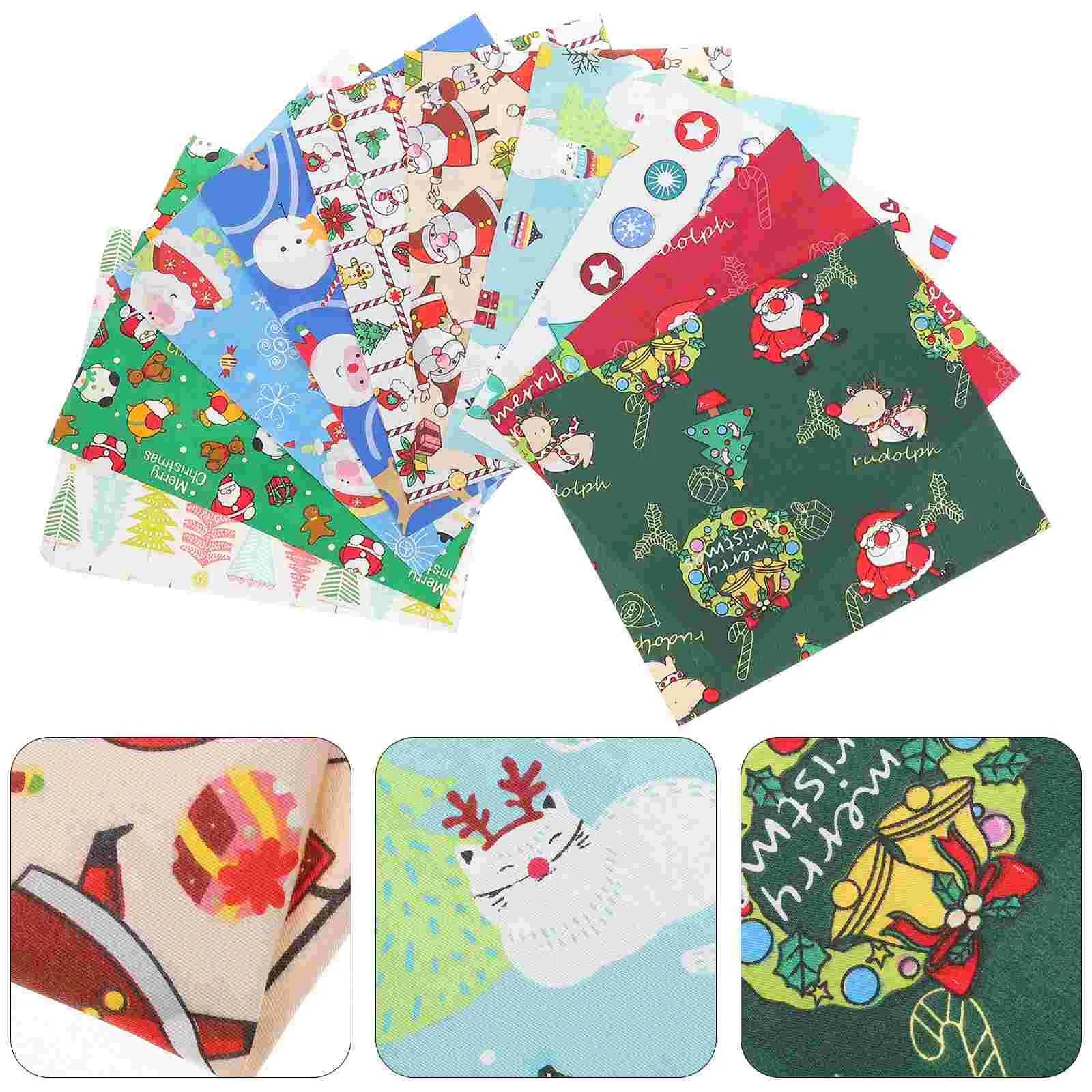 

Fabric Patchwork Christmas Cotton Cloth Squares Sewing Quilting Diy Bundle Craft Floral Fat Bundles Fabrics Sheetsleathersquare