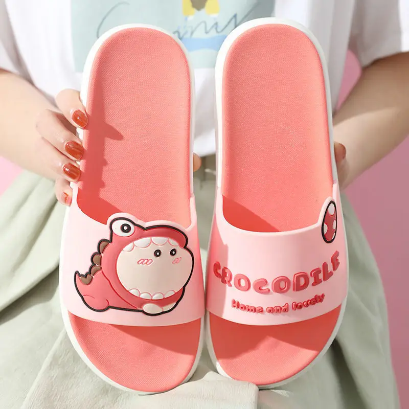 Comfortable bathroom slippers women wear ins tide cartoon cute bathroom shower slip household slippers shower slippers in summer