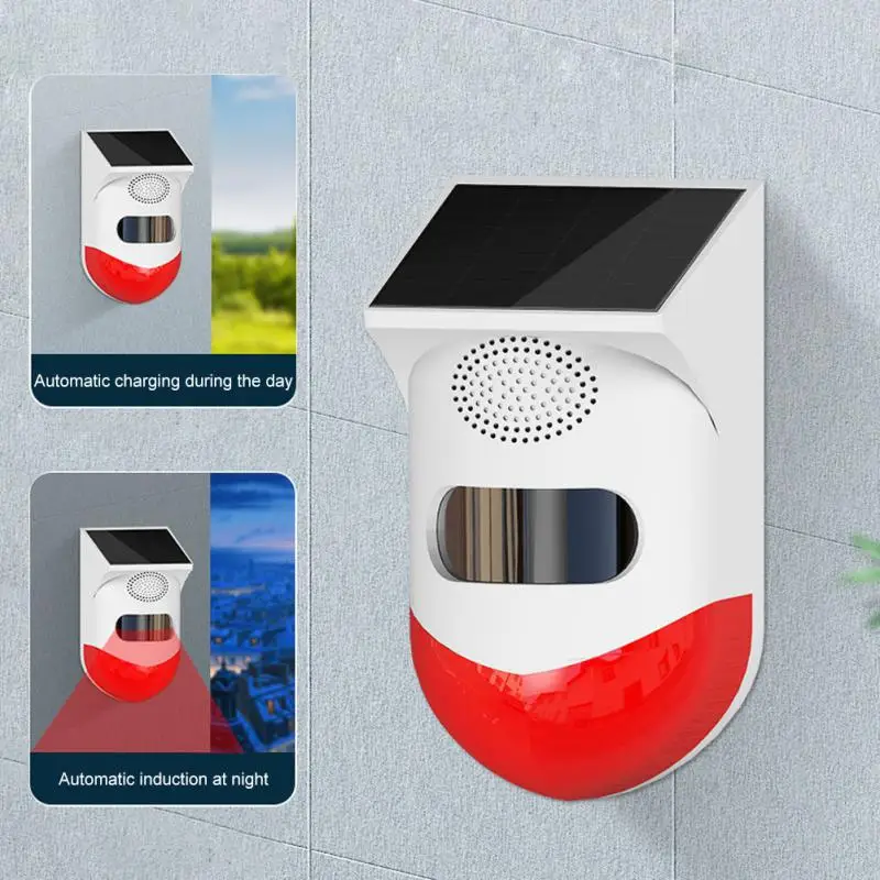 

RF433 Infrared Motion Sensor Remote Control Solar Wireless Home Burglar Security Alarm Siren PIR Motion Sensor Detector For Yard