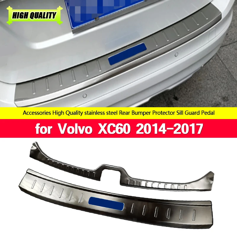 Для Volvo XC60 2014-2017 автомобильные аргуары из нержавеющей стали, задний бампер, крыло багажника, Накладка на порог, защитные крышки 2015 2016