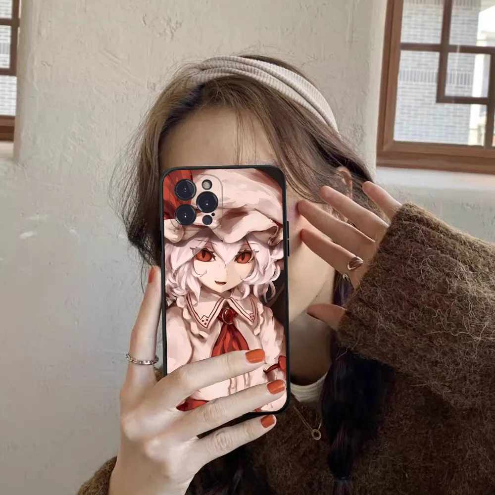 Чехол для телефона с аниме Touhou Scarlet Eyes мягкий силиконовый чехол iphone 15 14 13 12 11 Pro Mini XS