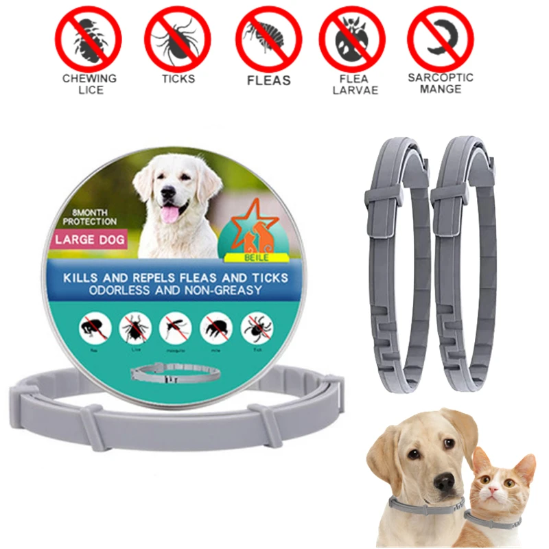 Collar extensible antipulgas para mascotas, Collar antiparasitario personalizado antipulgas y garrapatas para...
