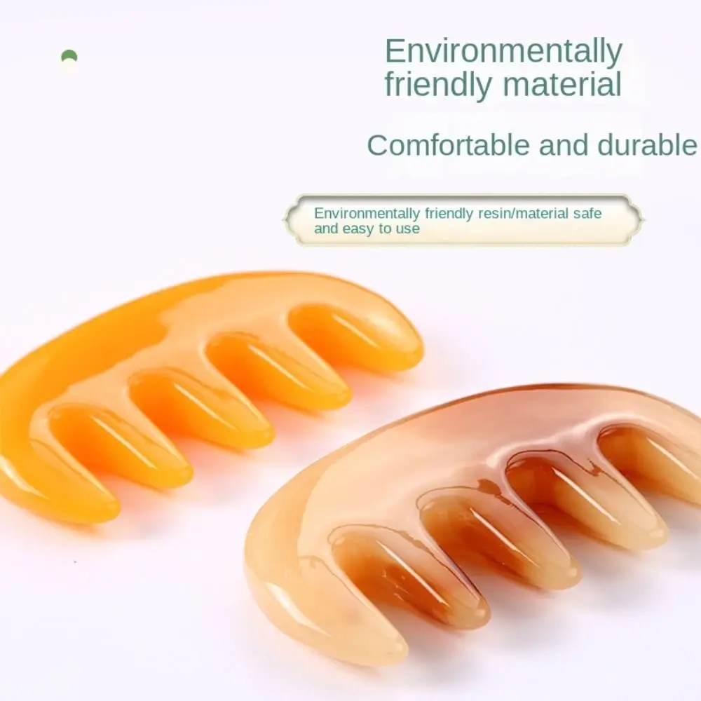 Портативная массажная расческа для головы с пятью зубцами антистатическая