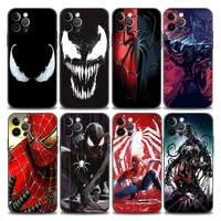 phone case for apple iphone 11 12 13 pro 7 8 se xr xs max 5 5s 6 6s plus silicone case cover marvel venom spiderman the avengers