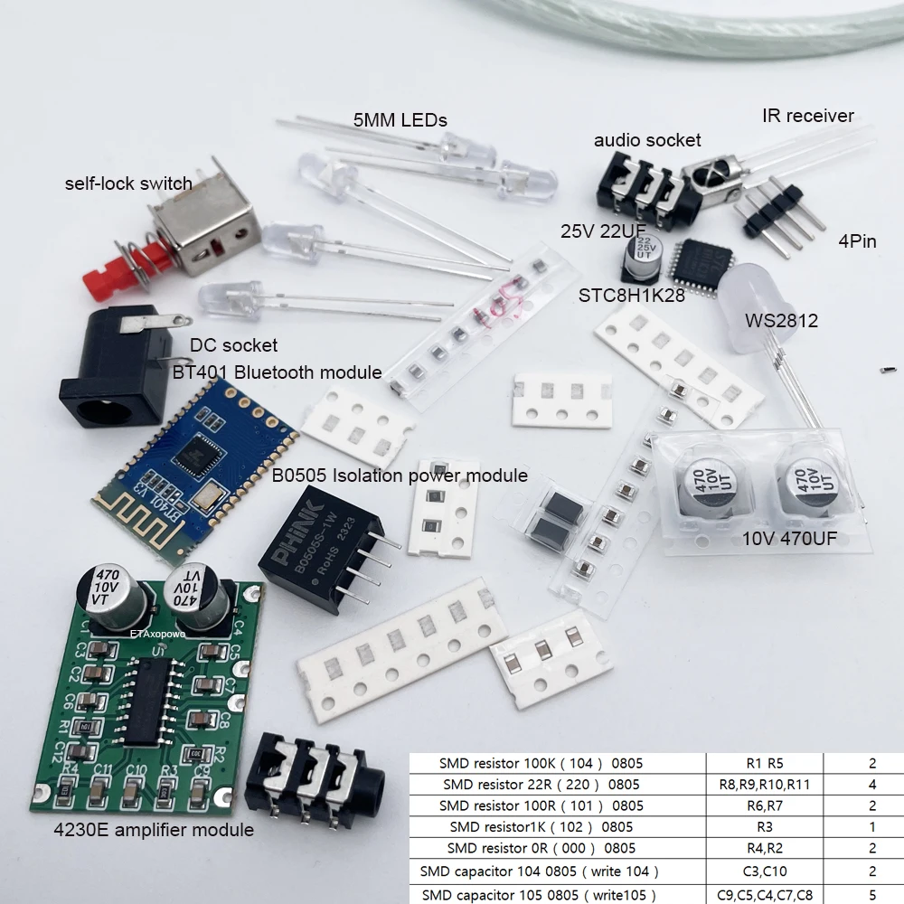 Электронный комплект для пайки своими руками WS2812 SMD светодиодное кольцо печатной