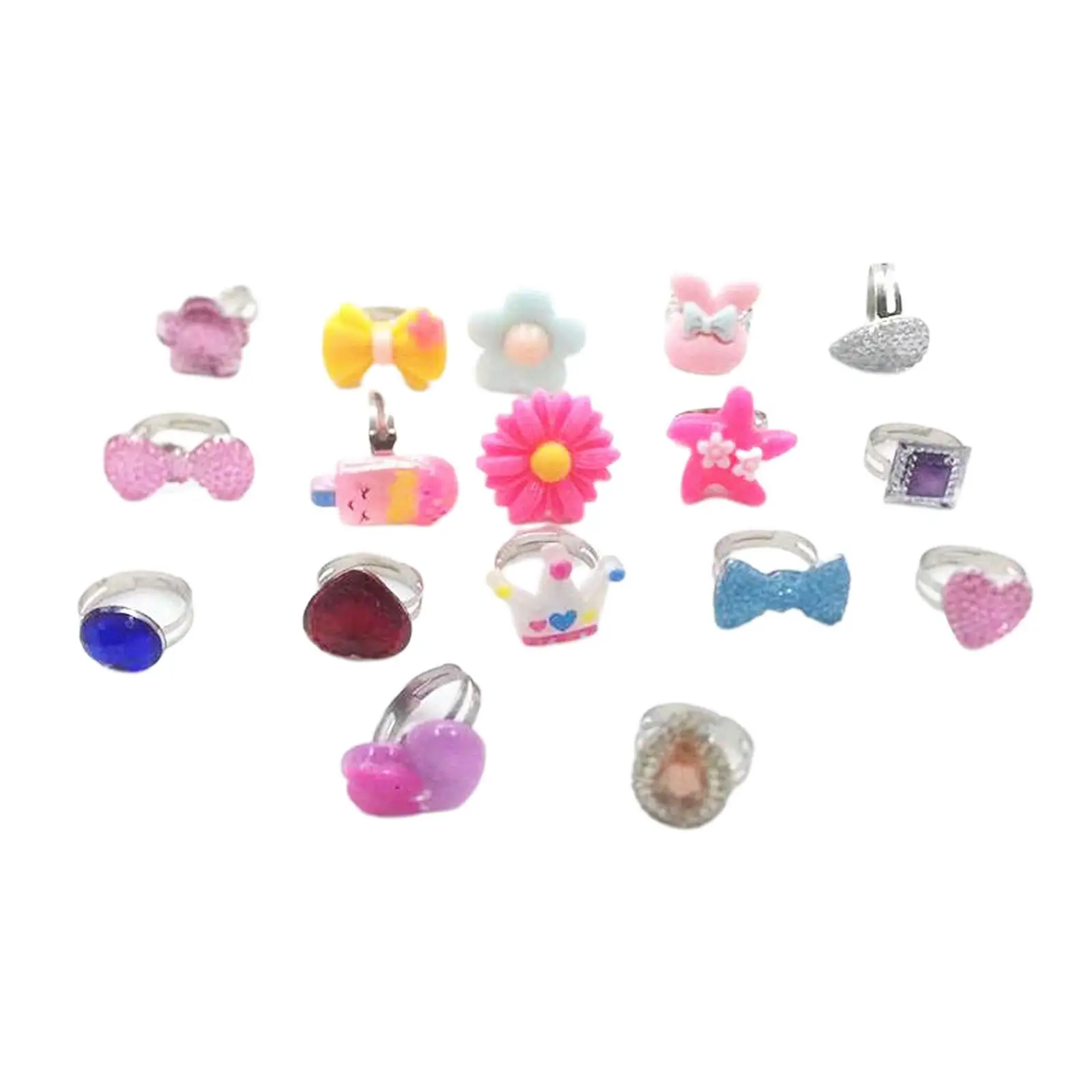 

Children's Cartoon Ring Up Game Toy Props Children' Rings Jewelry Princess Rings