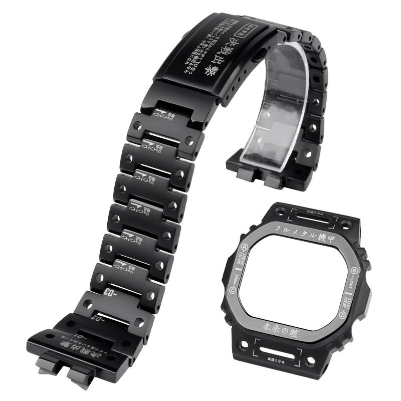 New Style Design Stainless Steel Kits Watch Band Metal Bezel For G-M-W-B5000 Set Watch Band Bracelet Case Cover Strap Belt Tool
