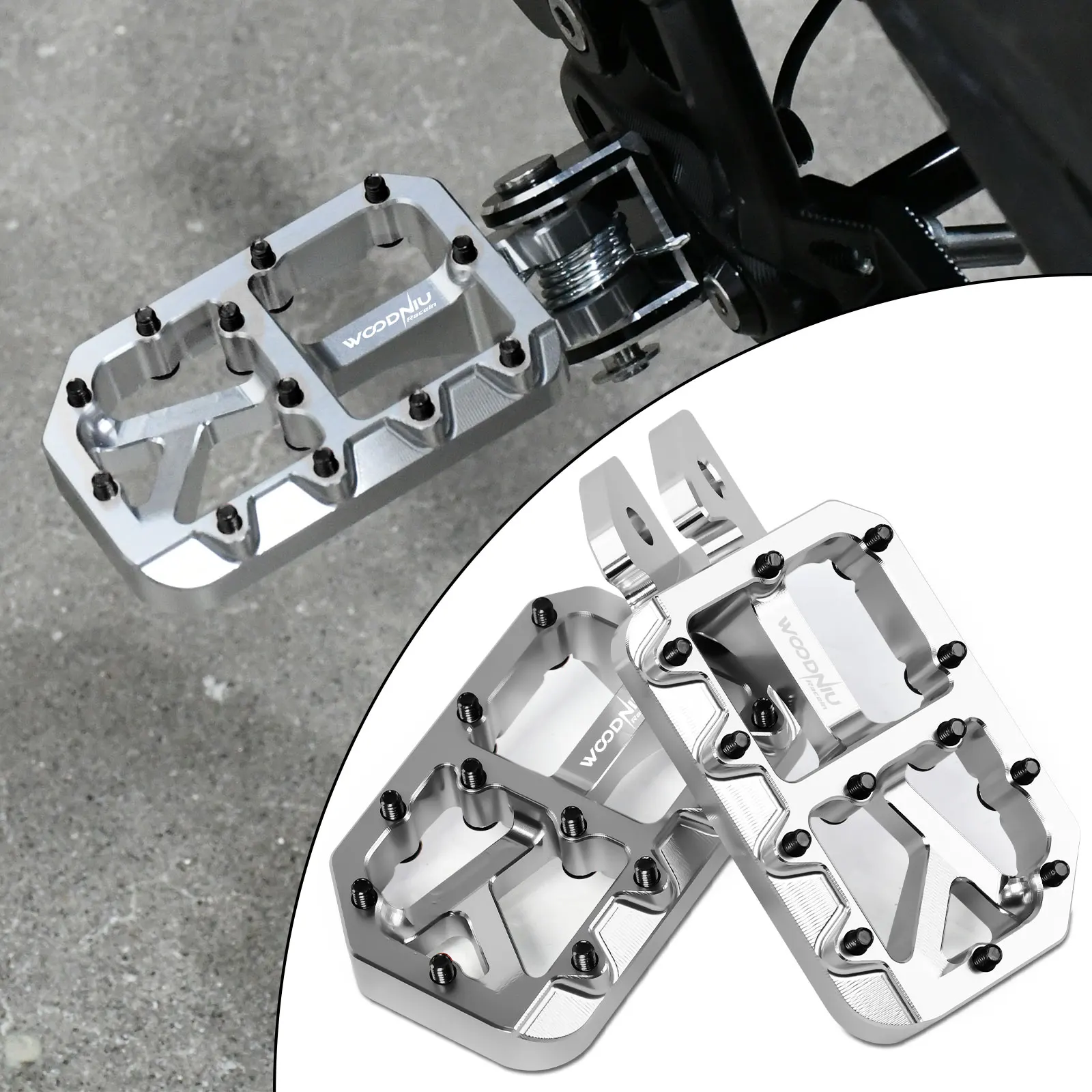 Фото Алюминиевые подножки для электромотоциклов Surron Light Bee X, Talaria MX3, MX4, Eride Pro SS, Yozma, 79Bike №5