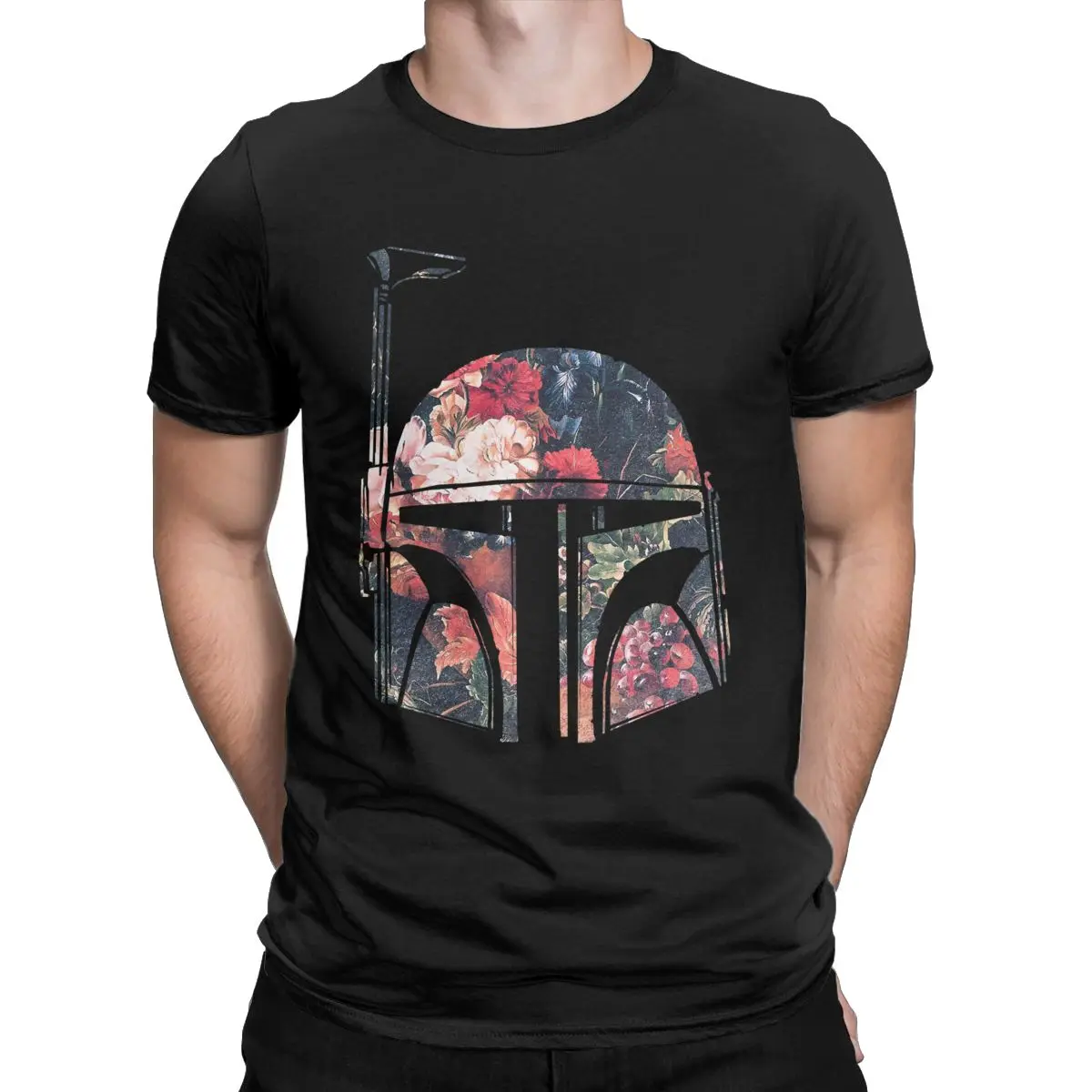 

Star Wars Mini Boba Fett Floral T Shirts Men Cotton Funny T-Shirts O Neck Disney Tee Shirt Short Sleeve Clothes Gift Idea
